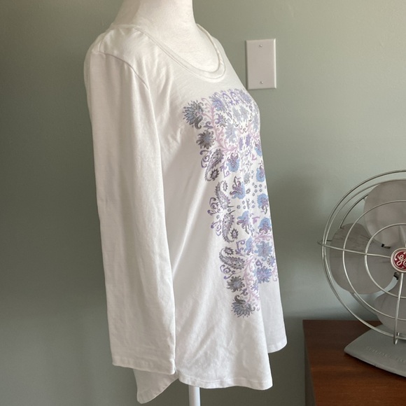 Lucky Brand 3/4 Sleeve Graphic Tee Size Medium - Picture 3 of 4